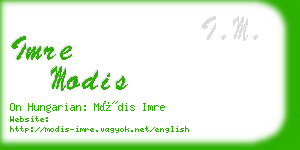 imre modis business card